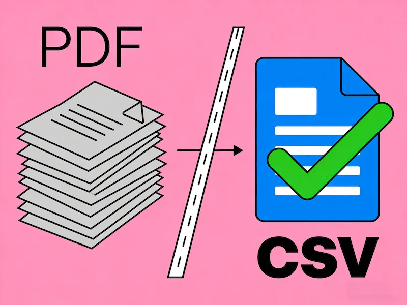 Fast workflow: Converting PDF stack to clean CSV data